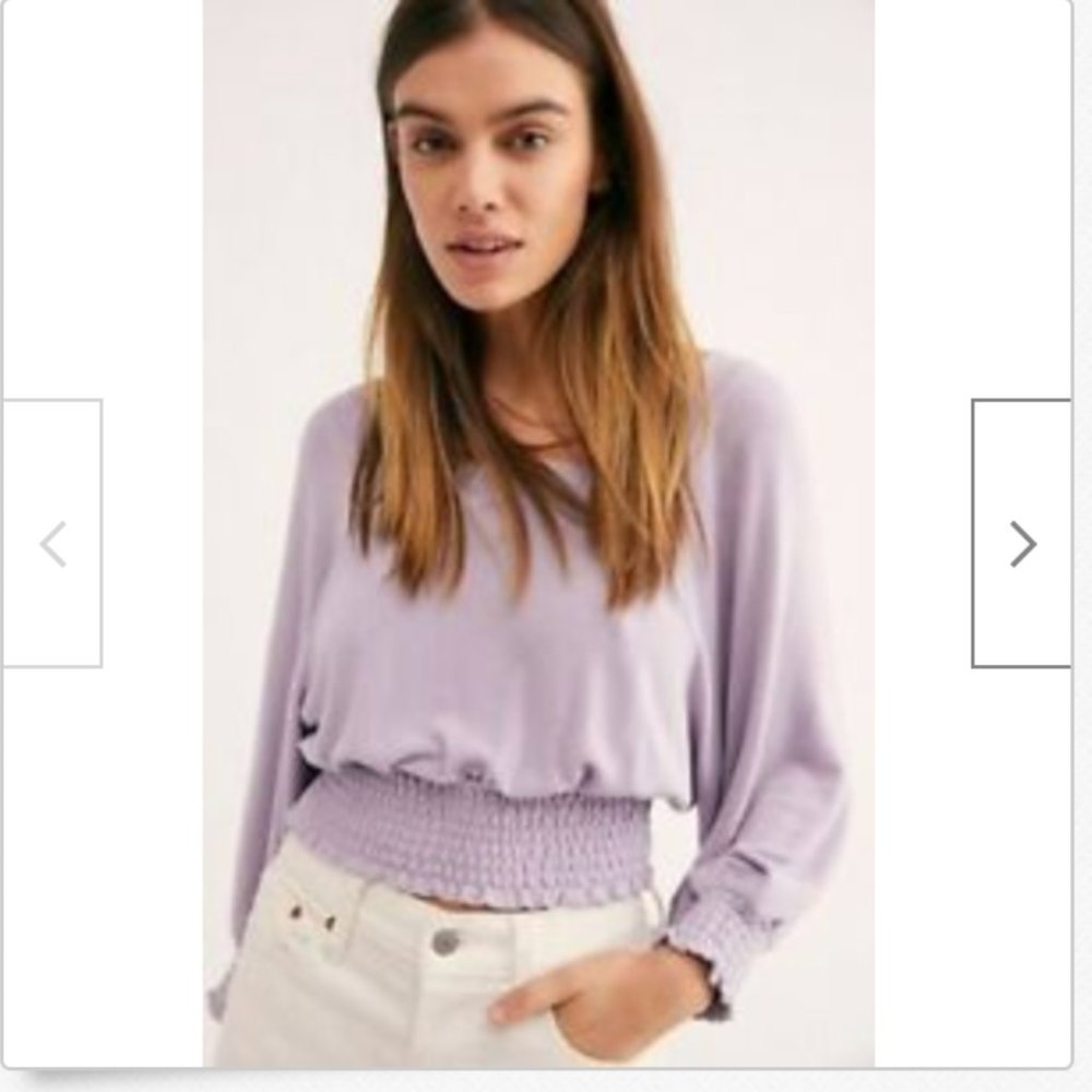 Free People Golden Tee Lilac Size Dolman Sleeve